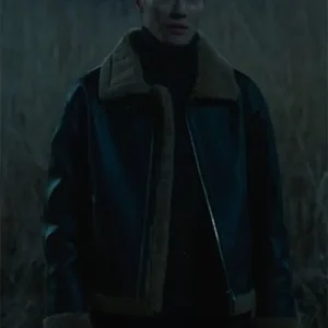 Kim Dong won The Trunk Shearling Leather Jacket