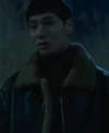 Kim Dong won The Trunk Shearling Leather Jacket For Sale