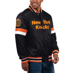 Knicks Black Varsity Jacket Orange Letters
