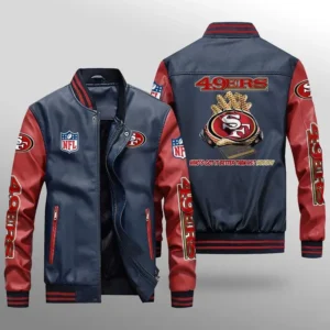 Krueger Niners Blue And Red Leather Jacket