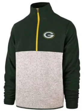 Laurine Green Bay Packers Quarter Zip Jacket