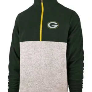 Laurine Green Bay Packers Quarter Zip Jacket