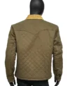 Lawson Mens Quilted Brown Cotton Polyester Jacket Back