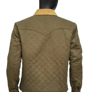 Lawson Mens Quilted Brown Cotton Polyester Jacket Back