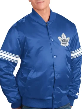 Lera Toronto Maple Leafs Blue Pick and Roll Satin Jacket