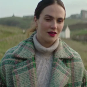Lucy Lambert Playing Nice S01 Green Plaid Coat