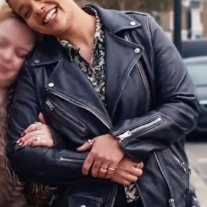 Lydia West Big Mood Leather Black Jacket