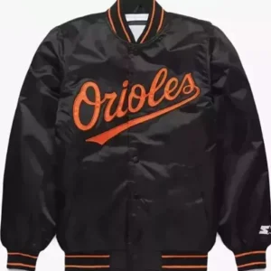 MLB Baltimore Orioles Black Satin 1983 Baseball Varsity Jacket