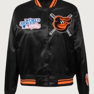 MLB Baltimore Orioles Mashup Rib Wool Varsity Jacket 1