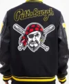 Macias Pittsburgh Pirates Black Wool Varsity Jacket Back