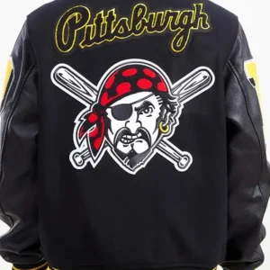 Macias Pittsburgh Pirates Black Wool Varsity Jacket Back