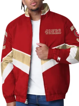 Marcus San Francisco 49ers Red Windbreaker Jacket