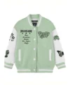 Marian Green Stegaro Pretty Girl Varsity Jacket