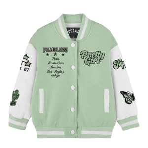 Marian Green Stegaro Pretty Girl Varsity Jacket