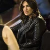 Mariska Hargitay Law and Order SVU Black Leather Jacket For Sale