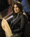 Mariska Hargitay Law and Order SVU Black Leather Jacket For Sale