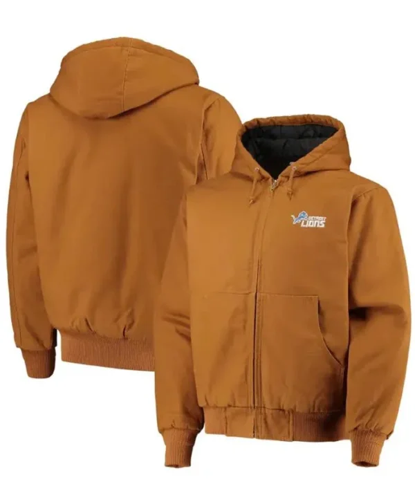 Martina Rowe Detroit Lions Full Zip Bomber Hooded Jacket