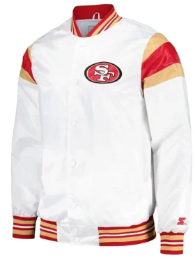 Mccarty White San Francisco 49ers Varsity Satin Jacket