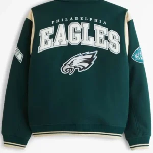 Mcdaniel Green Philadelphia Eagles Wool Varsity Jacket Back
