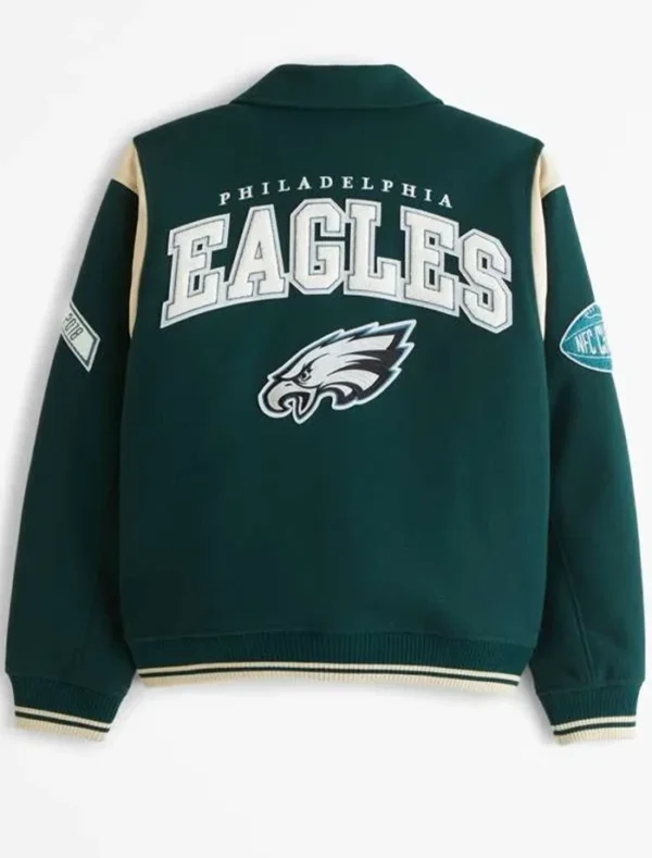 Mcdaniel Green Philadelphia Eagles Wool Varsity Jacket Back