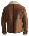 Men B3 Aviator Brown Shearling Leather Jacket For Sale