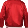 Mens Atlanta Falcons Locker Starter Room Red Satin Varsity Full Snap Jacket For Sale