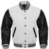 Mens Black and White Varsity Jacket