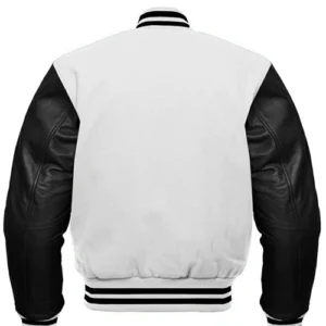 Mens Black and White Varsity Jacket For Sale