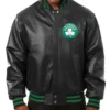 Mens Boston Celtics Leather Jacket