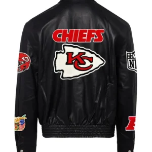 Mens Kansas City Chiefs Black Leather Jacket