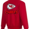 Men’s Red Kansas City Chiefs Poly-Twill Varsity Kc Jacket back