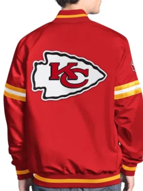 Men's Starter Red Kansas City Scout I Full-Snap Varsity Chiefs Jacket back