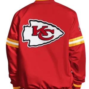 Men's Starter Red Kansas City Scout I Full-Snap Varsity Chiefs Jacket back