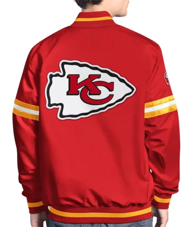 Men's Starter Red Kansas City Scout I Full-Snap Varsity Chiefs Jacket back