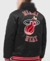 Miami Heat Black Red Bomber Jacket
