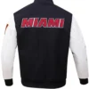 Miami Heat Black White Wool Varsity Jacket