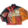 Miami Heat Bomber Leather Championship Jacket