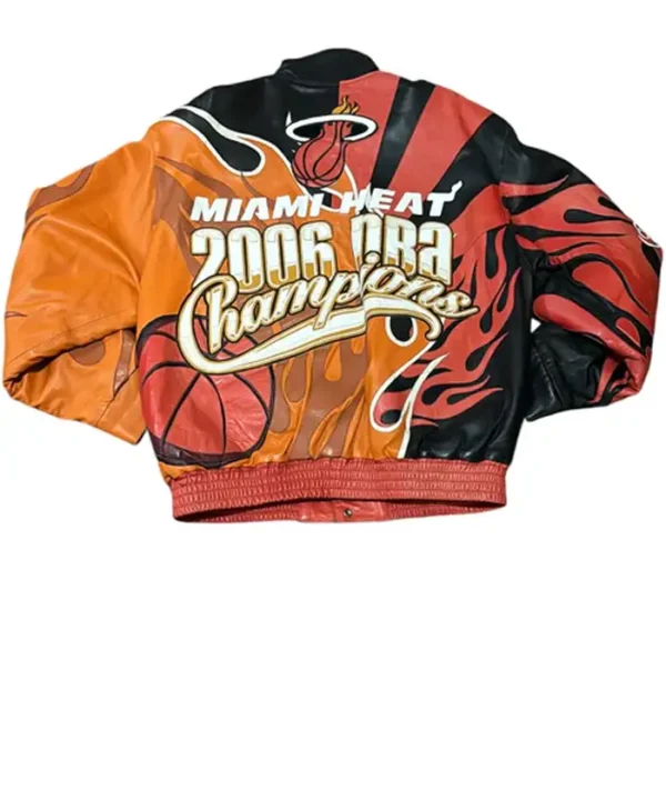 Miami Heat Leather Championship Jacket