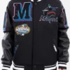 Miami Heat Mashup Black Varsity Jacket