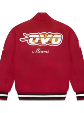 Miami Heat Red Letterman Varsity Jacket