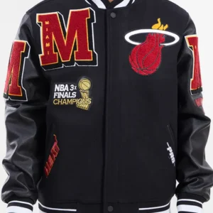 Miami Heat Varsity Black Wool Jacket