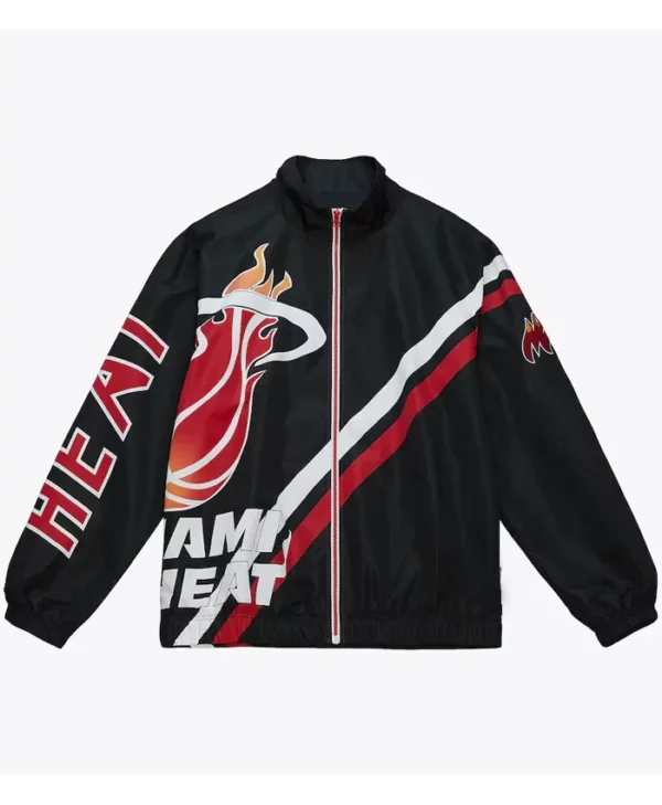 Miami Heat Warm Up Black Full Zip Jacket
