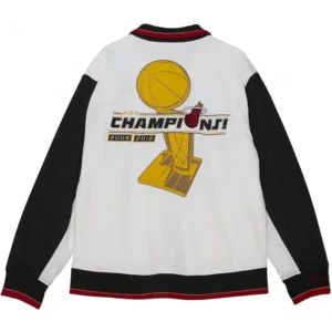Miami Heat White And Black Championship Jacket
