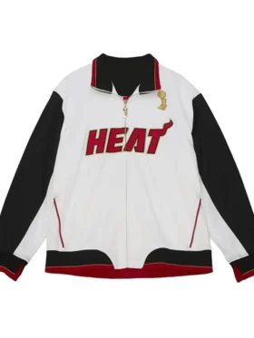 Miami Heat White Black Championship Jacket