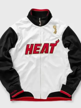Miami Heat White Black Championship Jacket Sale