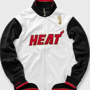 Miami Heat White Black Championship Jacket Sale