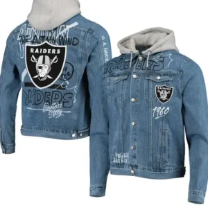 Miles Roob Las Vegas Raiders Blue Denim Jacket