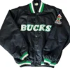 Milwaukee Bucks 90s Black Satin Jacket