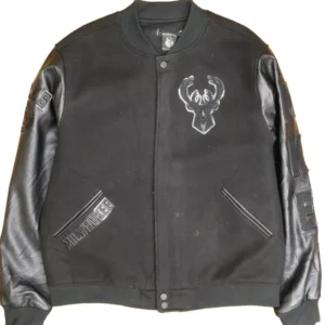 Milwaukee Bucks Black Wool Varsity Jacket