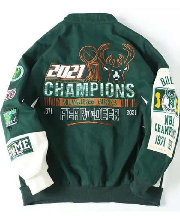 Milwaukee Bucks Championship Leather Jacket